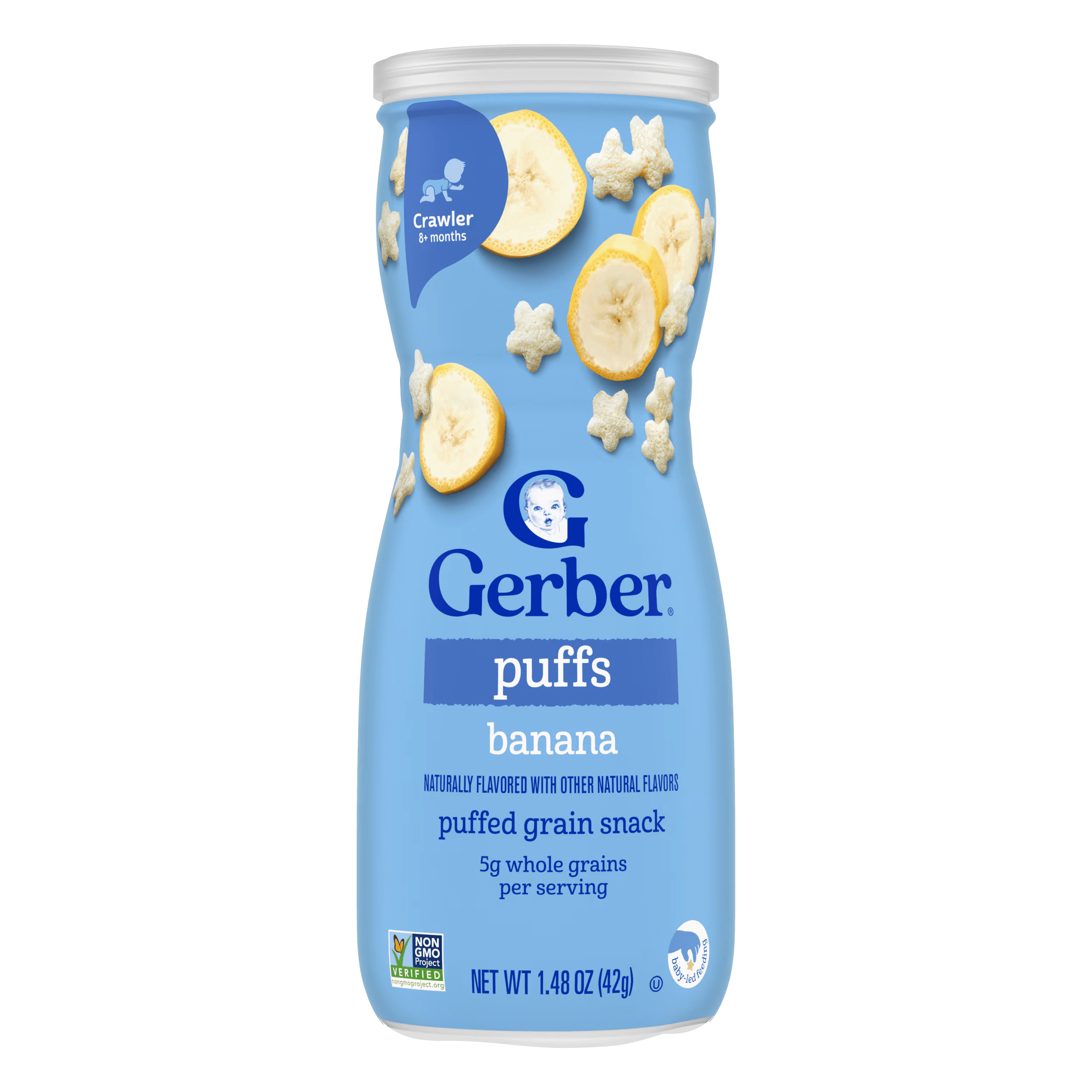Gerber Grain & Grow Puffs Banana 42g, 8+ months