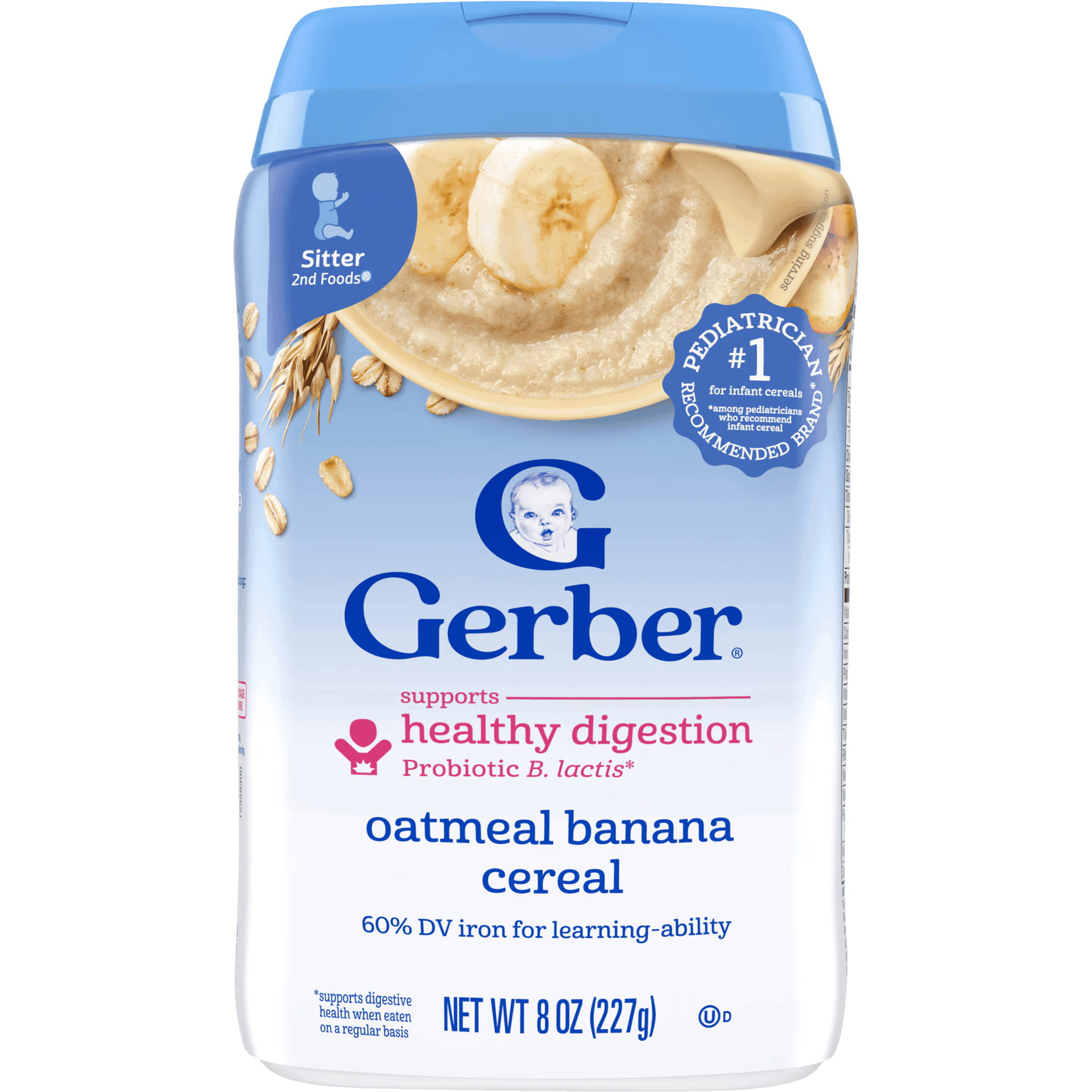 Gerber Probiotic Oatmeal Cereal, Banana, 8 Oz (227 G)